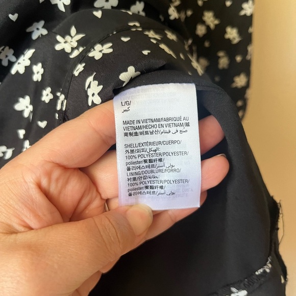 Fall dress, office wear, size large, drawstring waist. Long sleeve midi length - Picture 10 of 14